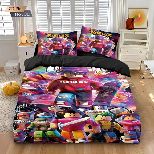 Cartoon roblox bed cover - roblox,